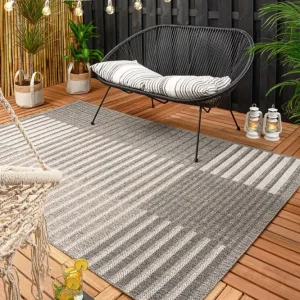 Flitsaanbieding Buitenkleed blokken Urban – grijs/crème Black Friday-51%
