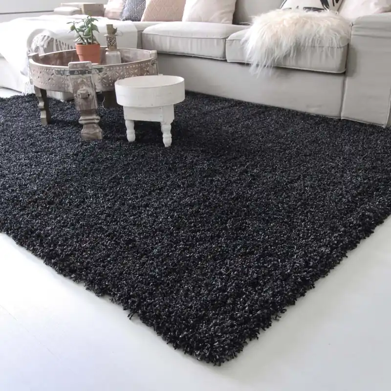 Flitsaanbieding Hoogpolig vloerkleed shaggy Royal 5cm hoogte – antraciet