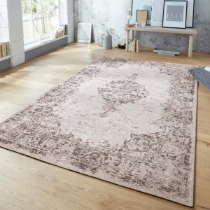 Hete Deal Vlakweef vloerkleed Vertou Elle Decoration – lichtroze/zwart Black Friday-39%