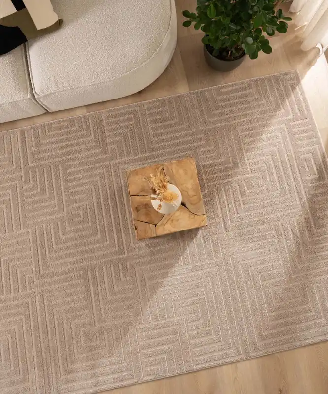 Scandinavisch vloerkleed – Contour Gem beige Black Friday-59% Lage Kosten