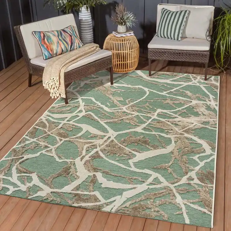Buitenkleed – Marble groen Black Friday-39% Nieuwe Collectie