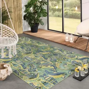 Buitenkleed visjes – Verano blauw/groen Black Friday-57% Direct Beschikbaar