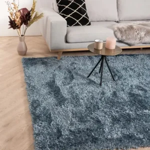 Lage Prijs Hoogpolig vloerkleed velours Posh – blauw Black Friday-60%