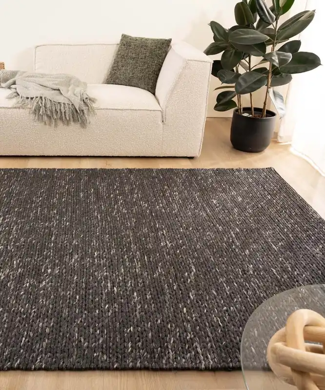Wollen vloerkleed – Hyssing zwart Black Friday-49% Origineel
