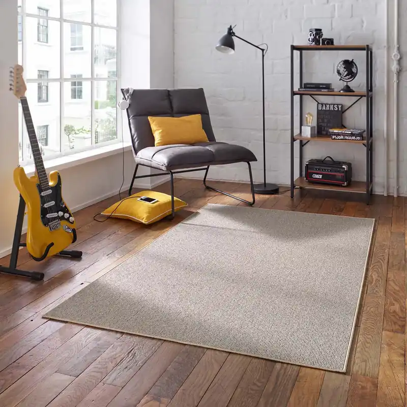 Laagpolig vloerkleed – Fleur beige Black Friday-40% Authentiek