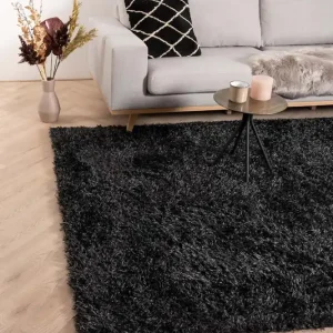 Professioneel Hoogpolig vloerkleed velours Posh – antraciet Black Friday-60%