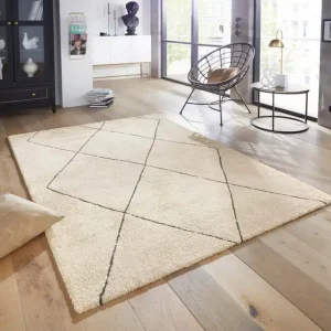 Scandinavisch vloerkleed Massy Elle Decoration – crème/grijs Black Friday-39% Nieuw