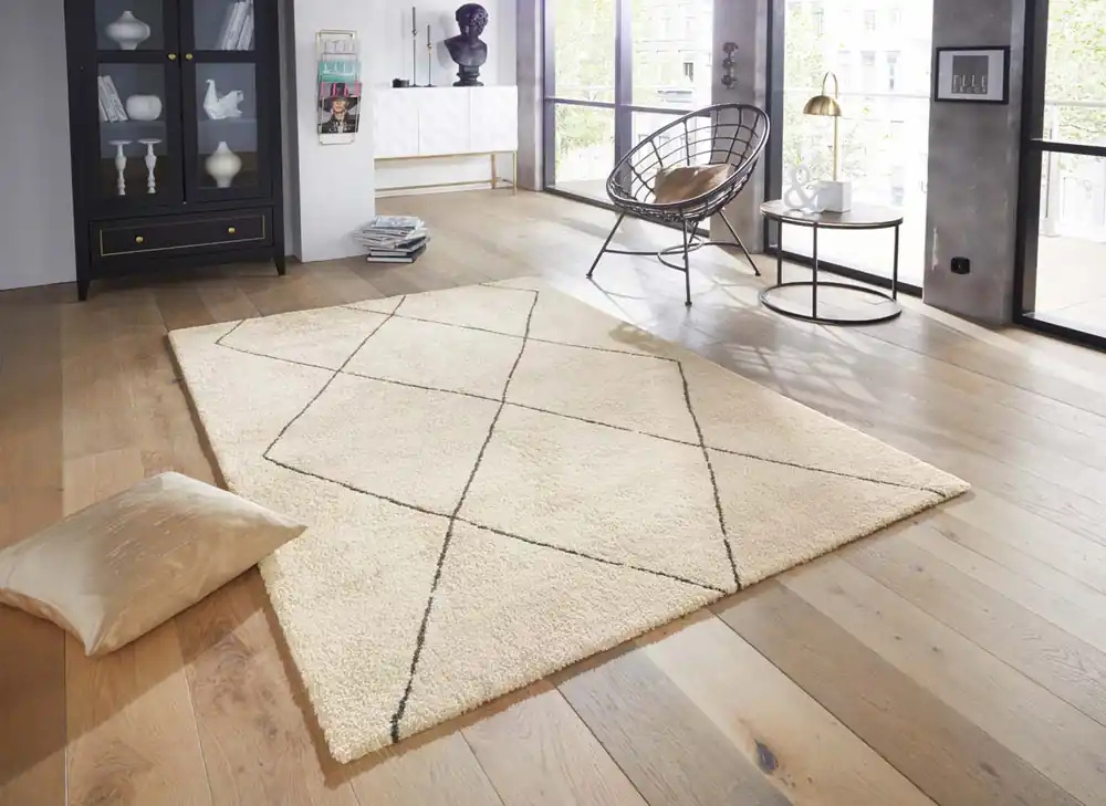 Scandinavisch vloerkleed Massy Elle Decoration – crème/grijs Black Friday-39% Nieuw