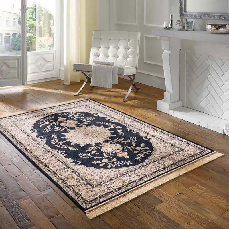Perzisch tapijt – Regal Victor donkerblauw    Black Friday-36% Professioneel