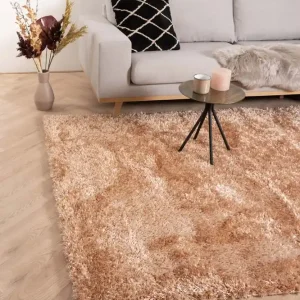 Hoogpolig vloerkleed velours Posh – zalmroze Black Friday-60% Aanbieding