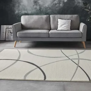 Vloerkleed retro Abstract Circles – crème -38% Fabrieksprijs