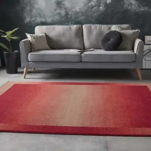 Tijdelijk Beschikbaar Vloerkleed retro lijstmotief Gradient – rood -38%