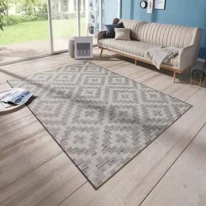 Binnen & buiten vloerkleed Creil Elle Decoration – grijs/crème Black Friday-44% Op = Op