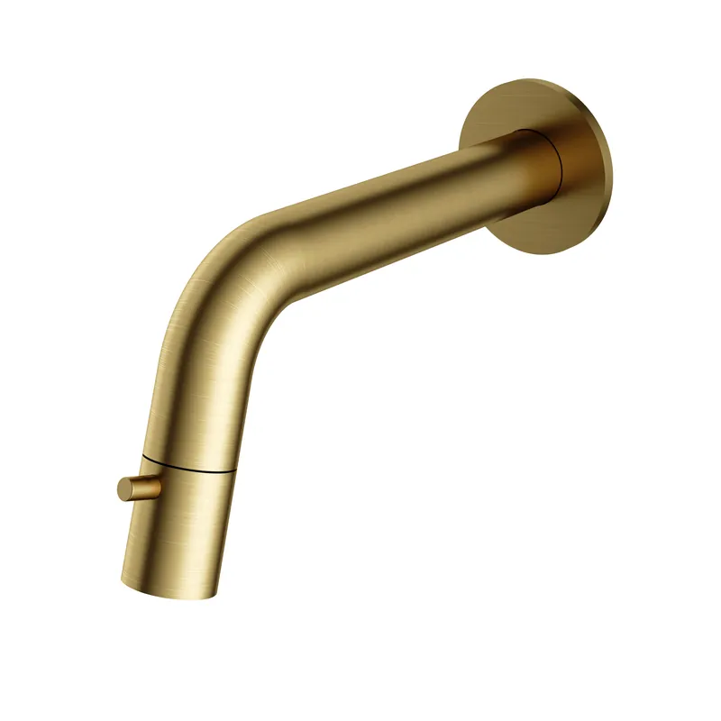 Hotbath Cobber/Dude UW001 wand fonteinkraan - geborsteld messing PVD Budget
