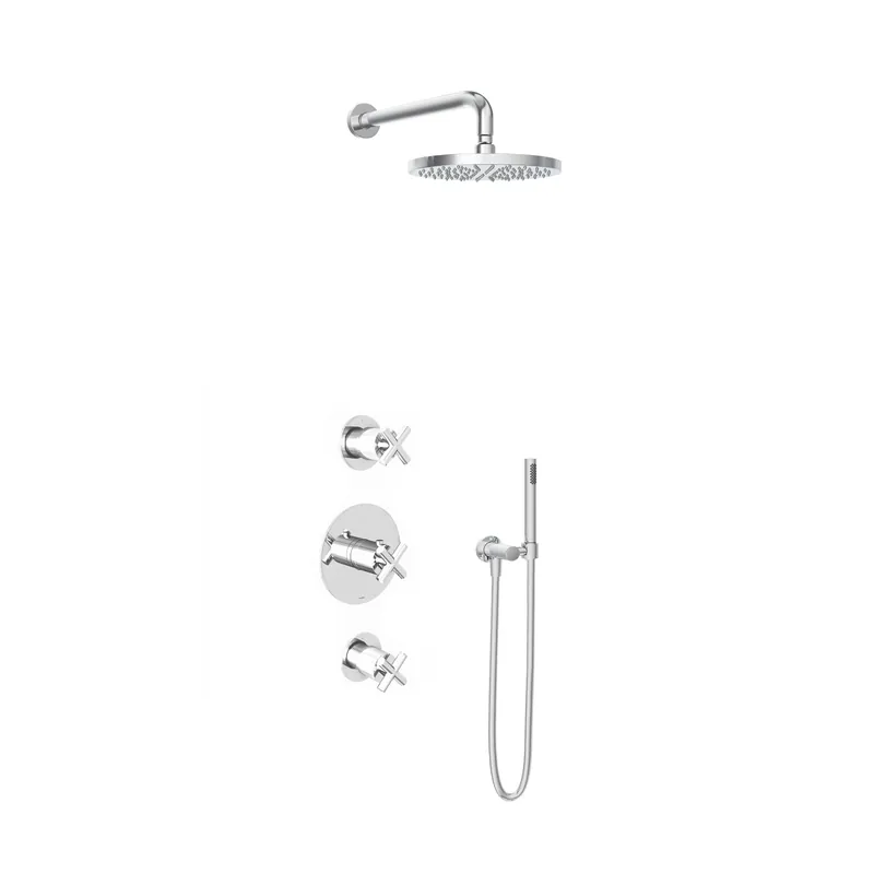 Hotbath IBS 3 Get Together inbouw doucheset Chap chroom - met staafhanddouche - wandarm - hoofddouche 25cm - wandsteun Nieuw