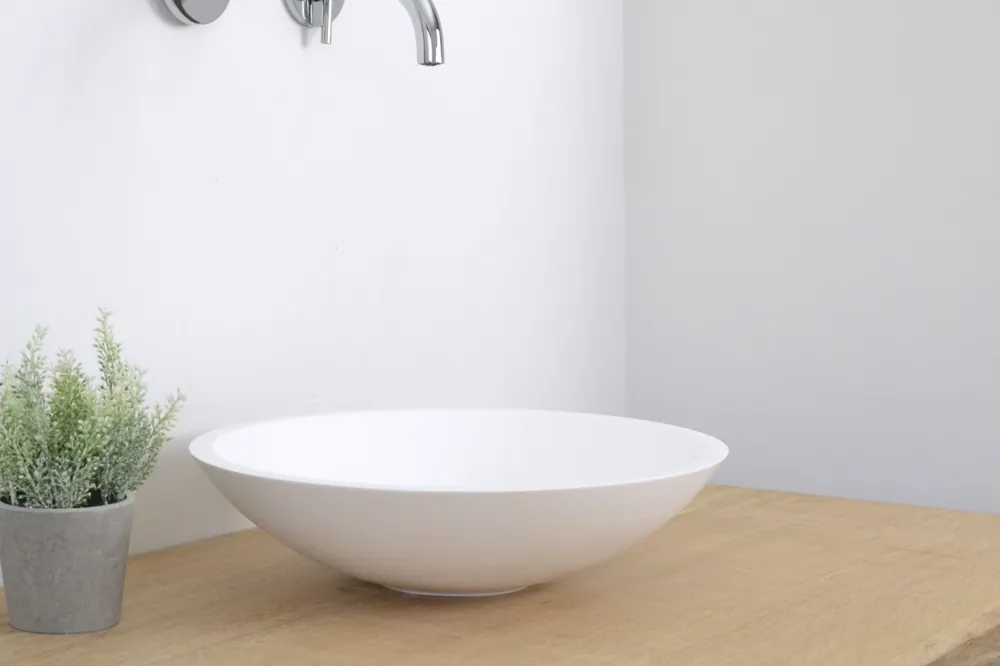 Alleen Vandaag Ideavit Solidfox opzetwastafel rond 35cm mat wit