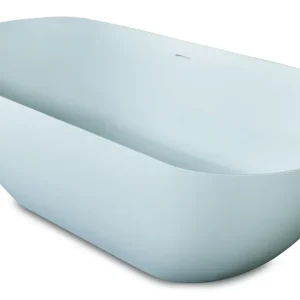Laatste Kans Luca Vasca vrijstaand bad met dunne rand 175x80cm ovaal Solid Surface mat wit