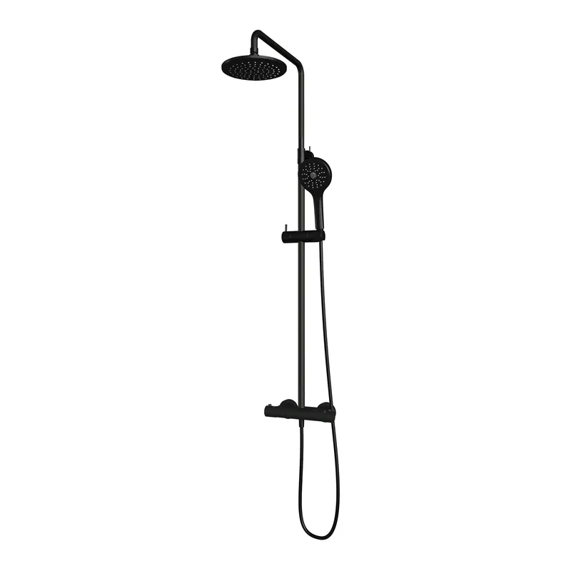 Brauer Edition stortdoucheset - hoofddouche 20cm - ronde handdouche - mat zwart Uitverkoop