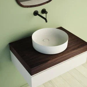 Ideavit SolidFloat opzetwastafel rond 40cm mat wit Gratis Verzending