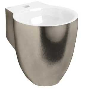 Origineel Clou Flush 6 fontein 27x31,5cm platina/keramiek - met kraangat - glans wit