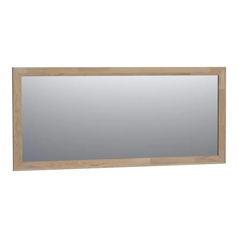Actieprijs Brauer Citrine spiegel 160x70cm - frame massief eiken - vingerlas eiken grijs