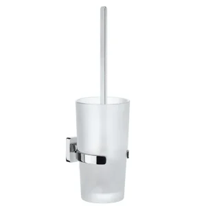 Smedbo Ice toiletborstelhouder chroom met matglas glas Aanbieding