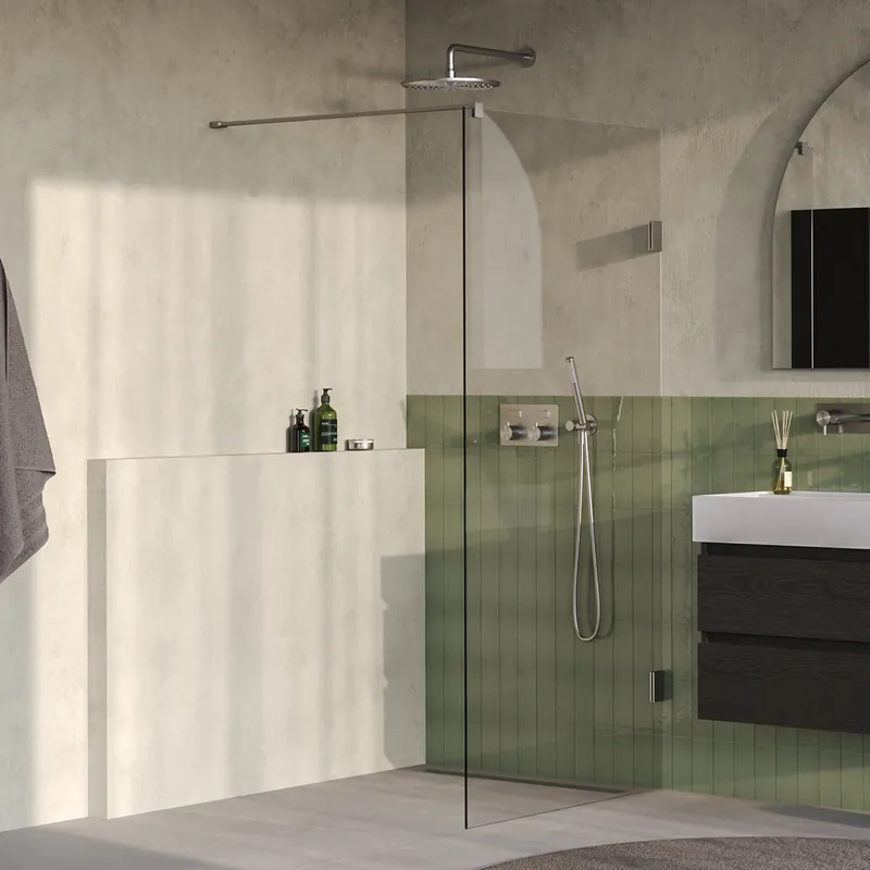 Brauer Void inloopdouche 100x200cm - geborsteld RVS PVD Must-Have