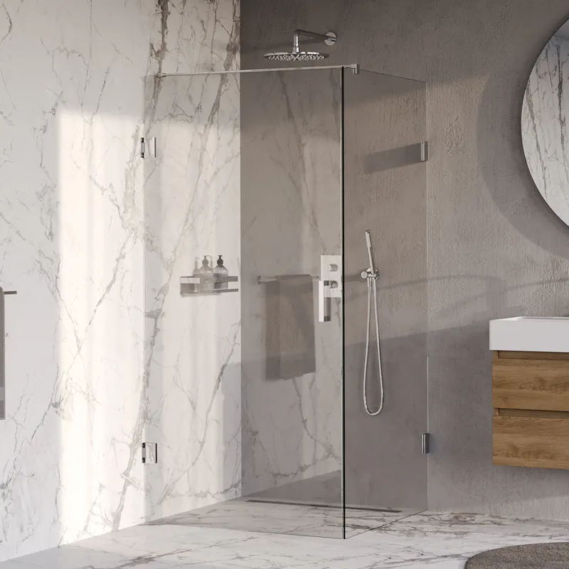 Brauer Void douchecabine zij-instap 100x100cm - chroom Lage Kosten