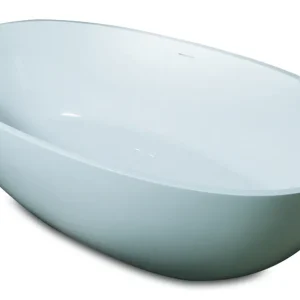 Favoriet Luca Vasca vrijstaand bad 180x93cm ovaal Mineral Stone glans wit