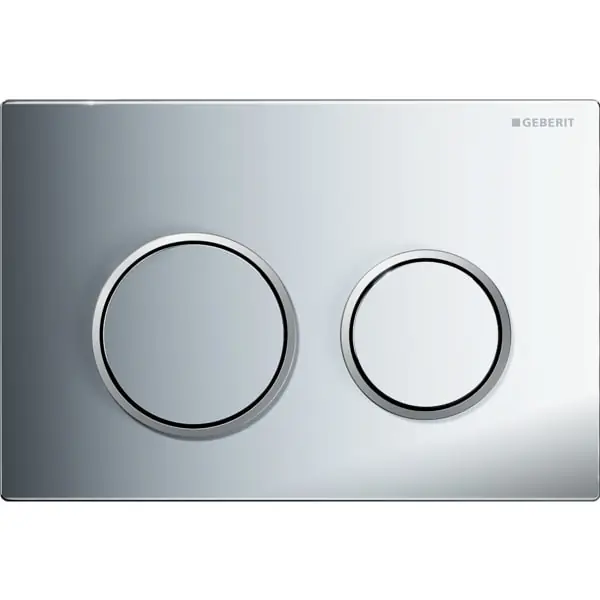 Geberit Omega 20 bedieningsplaat glans chroom - ringen mat chroom Ambachtelijk