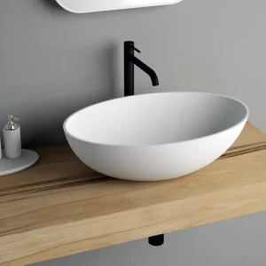 Ideavit Solidthin-OV50 opzetwastafel 50x33 cm ovaal mat wit Nu Kopen