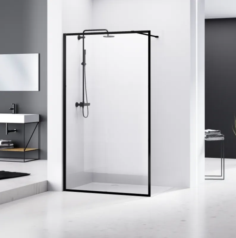 Van Rijn Products ST04KP inloopdouche 90cm omkaderd zwart Beste Prijs
