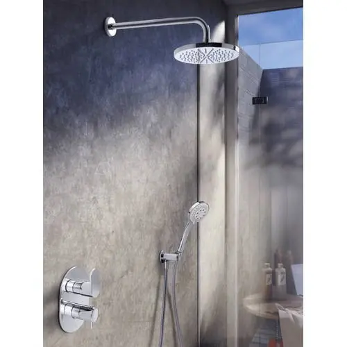 Nieuw Model Hotbath IBS 5A Get Together inbouw doucheset Friendo chroom - met ronde 3-standen handdouche - plafondbuis 15cm - hoofddouche 25cm - glijstang