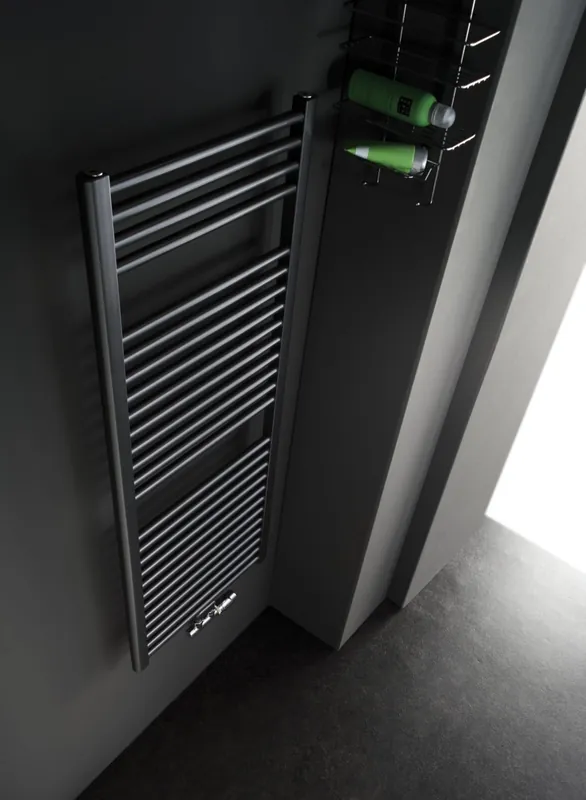 Luxe Instamat Rondo Lux badkamerradiator 121 x 50,7 cm (H x L) soft mat zwart