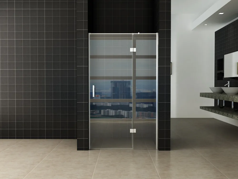 Fabrieksprijs Wiesbaden Turn douche draaideur 2-delig 80cm met vast paneel