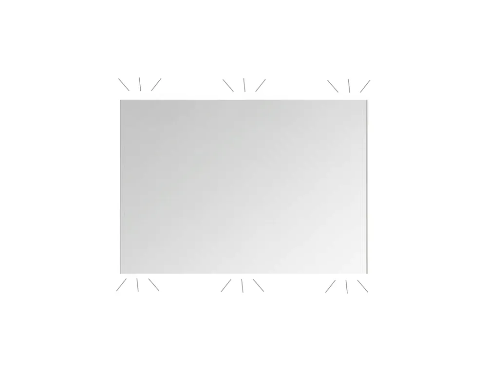 In De Mode Basic Line Ultimate spiegel 120x60cm met indirecte LED verlichting boven & onder