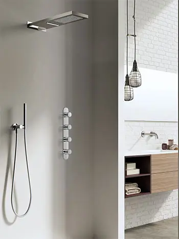 Plaats Bestelling Hotbath IBS 7 Get Together inbouw doucheset met cascade waterval hoofddouche chroom - met ronde 3-standen handdouche - glijstang