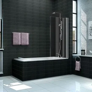 Wiesbaden draaibare badwand 800x1500 6mm NANO chroom Nieuw