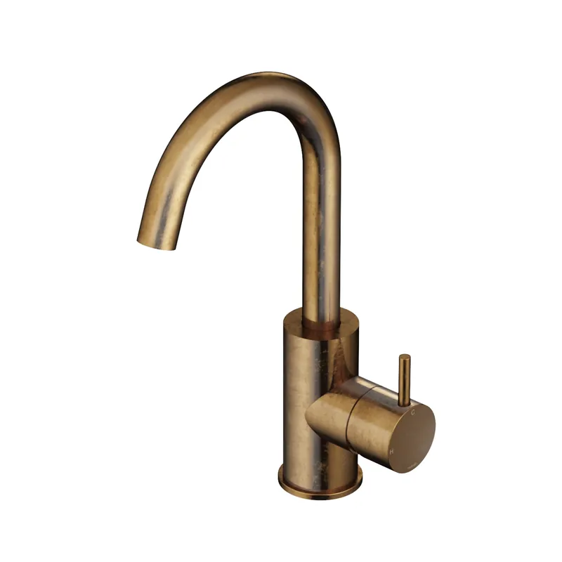 Hotbath Cobber CB004 wastafelkraan met draaibare uitloop - Verouderd messing Beste Prijs