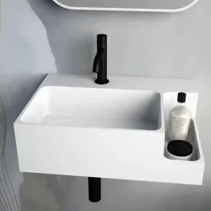 Ideavit SolidDual 1.0 H wastafel 50x36 cm mat wit met kraangat Wereldwijde Verzending