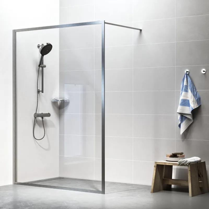 Tijdelijk Beschikbaar Sealskin Contour inloopdouche A3 90cm RVS geborsteld
