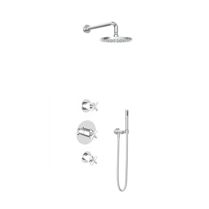 Hotbath IBS 3 Get Together inbouw doucheset Chap chroom - met staafhanddouche - wandarm - hoofddouche 20cm - wandsteun Weekendaanbieding