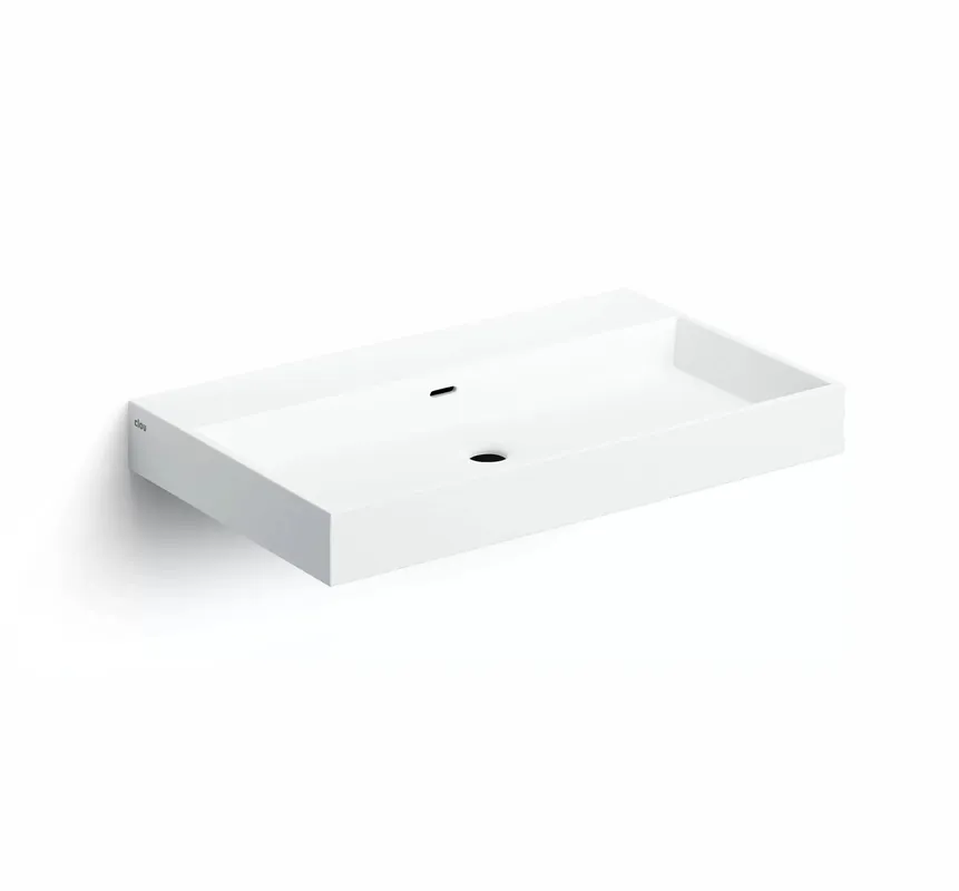 Clou Wash Me wastafel 70x42cm aluite - 3 voorbewerkte kraangaten - mat wit Exclusieve Aanbieding