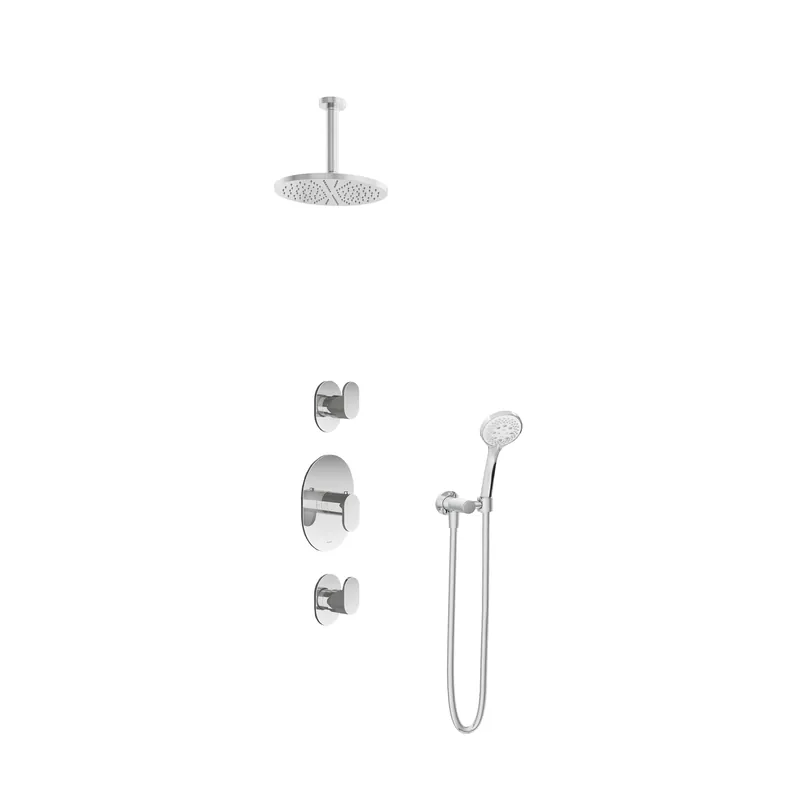 Bestseller Hotbath IBS 5 Get Together inbouw doucheset Friendo chroom - met ronde 3-standen handdouche - plafondbuis 15cm - hoofddouche 20cm - wandsteun