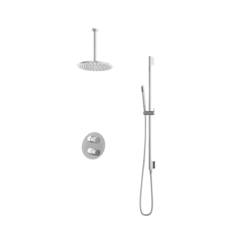 Hotbath Cobber IBS20A inbouw doucheset - staafhanddouche - 30cm hoofddouche - 30cm plafondbuis - glijstang - chroom Exclusief