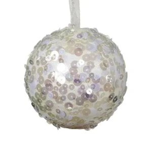 Kerstbal foam d8 cm wolwit Lage Prijs