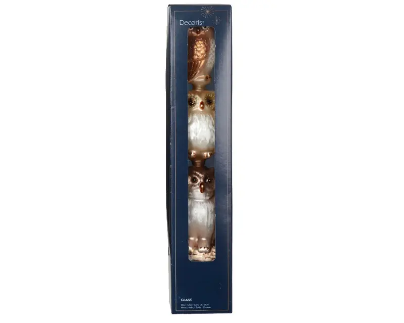 Piek glas l6.3b5.5h35 cm bruin Handgemaakt