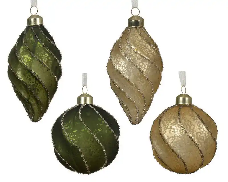 Kerstbal glas d8 cm a4 Q Beperkte Voorraad