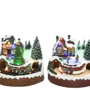 Korting LED scenery l16b18h17cm-12l mlt a2 kerst