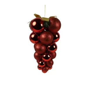 Kersthanger Vinella 21x21x37 cm rood Finale Uitverkoop
